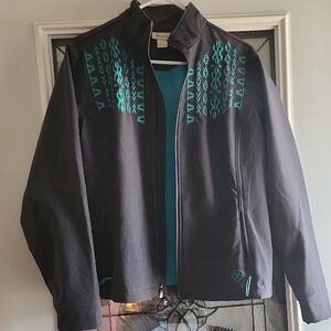 Ariat Black Jacket with Teal Embroidery